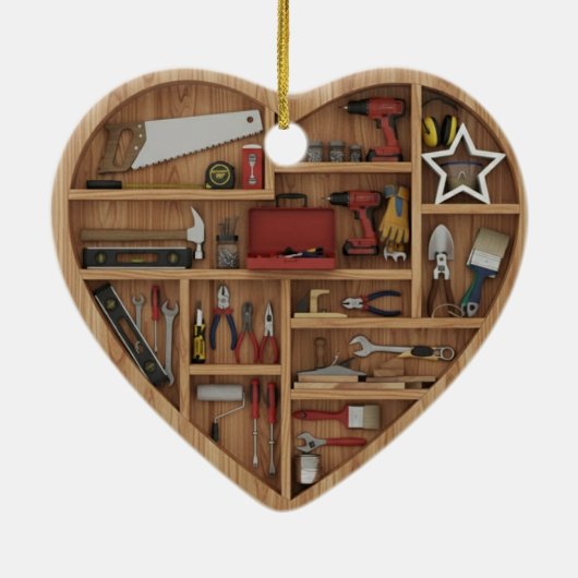 Tiny Shelves: DIY Tools - 2D print Tool Shelf Keramik Ornament (Hinten)