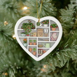 Tiny Shelves: Gardener edition (graphic print) Keramik Ornament