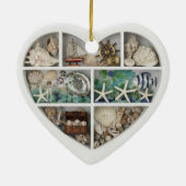 Tiny Shelves Nautical Ocean Sea Beach 2D print Keramik Ornament (Hinten)