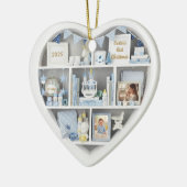 Tiny Shelves Personalized Baby Boy First Christmas Keramik Ornament (Links)