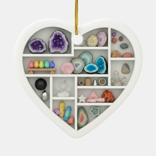 Tiny Shelves Rock Collector 2Dprint Rocks Crystals Keramik Ornament (Hinten)