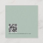 TINY SIZE Eucalyptus QR Code Script Wedding RSVP Begleitkarte (Rückseite)