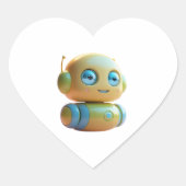 Tiny Smiling Robot Sticker (Vorderseite)