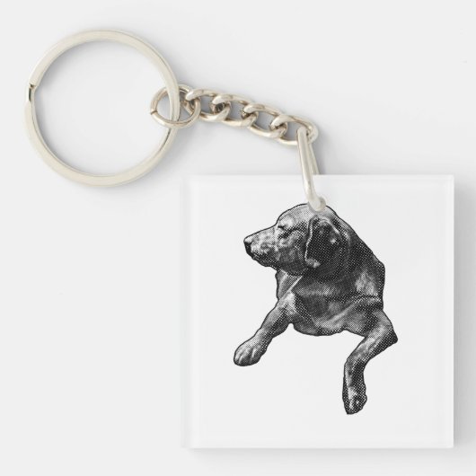 Tiny Speckle Charm, Labrador Schlüsselanhänger (Vorderseite)