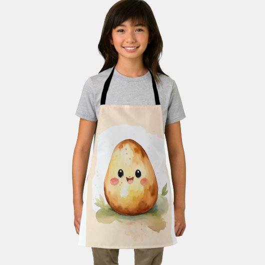 Tiny Spud Charm: Baby Potato Icon Schürze (Insitu)
