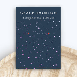 Tiny Stars Aquamarin Earring Juwelier Display Card Visitenkarte