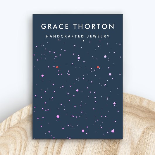 Tiny Stars Aquamarin Earring Juwelier Display Card Visitenkarte