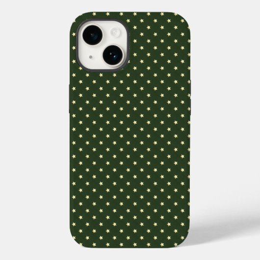 Tiny Stars Dark Green Phone Case (Rückseite)