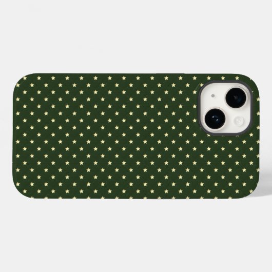 Tiny Stars Dark Green Phone Case (Rückseite (Horizontal))