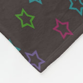 Tiny Stars drucken auf schwarzem Hintergrund Fleecedecke (Ecke)