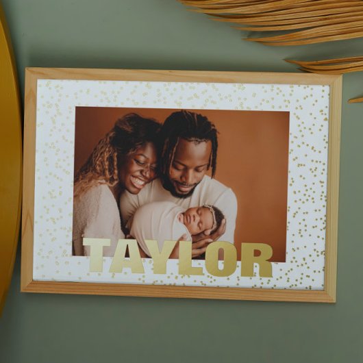 Tiny Stars Modernes, kühl EDITABLE TEXT GOLD FOTO Foliendrucke