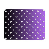 Tiny Stars und Moons auf Lila Magnet (Horizontal)