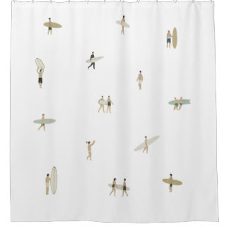 Tiny Surfers Shower Curtain Duschvorhang