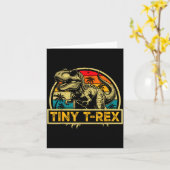 Tiny T-rex T Rex Dinosaur Tiny T-rex Family Matchi Karte (Gelbe Blume)