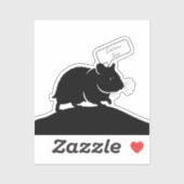 Tiny Talker: Personalisierter Hamster/Gerbil Lapto Aufkleber (Blatt)