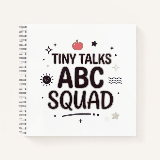 Tiny Talks ABC Squad Lehrerleben Notizblock (Vorderseite)