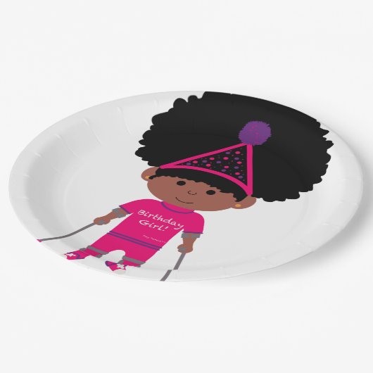 Tiny Tamara TT Pink Happy Birthday Collection Pappteller (Schrägansicht)