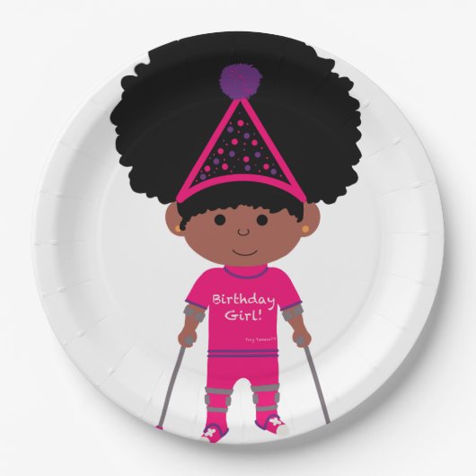 Tiny Tamara TT Pink Happy Birthday Collection Pappteller (Vorderseite)