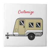 Tiny Tan Caravan Camper Thunder_Cove Fliese (Vorderseite)