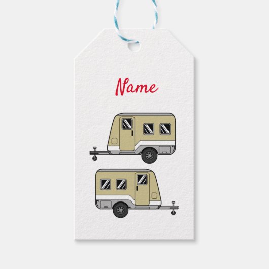 Tiny Tan Caravan Camper Thunder_Cove Geschenkanhänger (Vorderseite)
