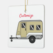Tiny Tan Caravan Camper Thunder_Cove Keramikornament (Links)