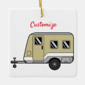 Tiny Tan Caravan Camper Thunder_Cove Keramikornament (Vorderseite)