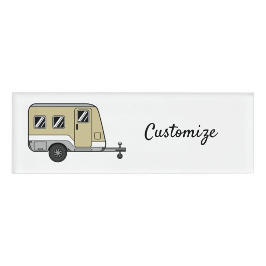Tiny Tan Caravan Camper Thunder_Cove Namenschild (Vorderseite)