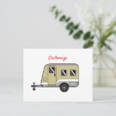 Tiny Tan Caravan Camper Thunder_Cove Postkarte (Stehend Vorderseite)