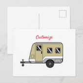 Tiny Tan Caravan Camper Thunder_Cove Postkarte (Vorne/Hinten)