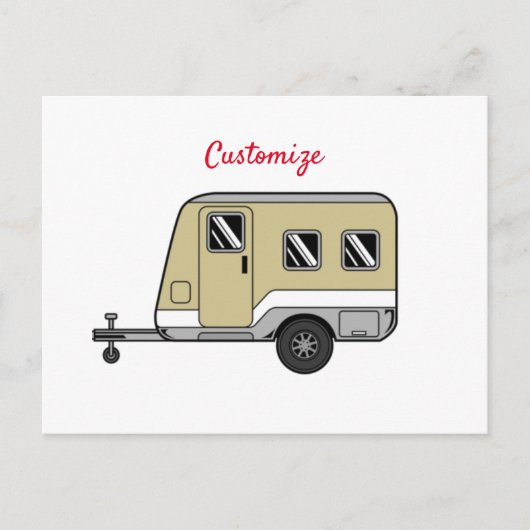Tiny Tan Caravan Camper Thunder_Cove Postkarte (Vorderseite)