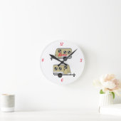 Tiny Tan Caravan Camper Thunder_Cove Runde Wanduhr (Zuhause)