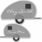 Tiny Teardrop Trailer Thunder_Cove Aufkleber (Vorderseite)