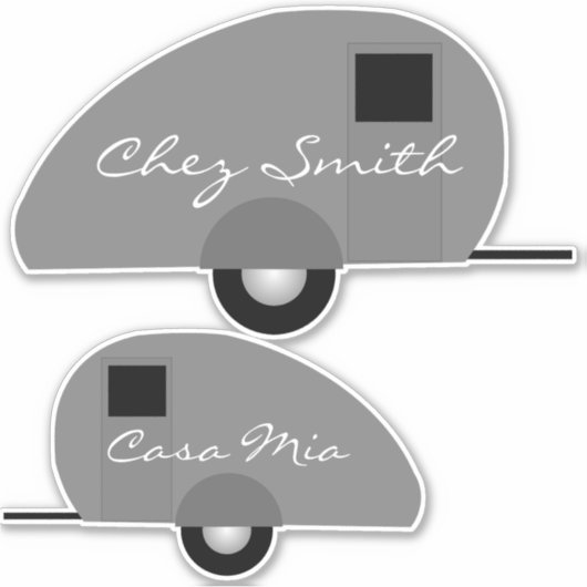 Tiny Teardrop Trailer Thunder_Cove Aufkleber (Vorderseite)