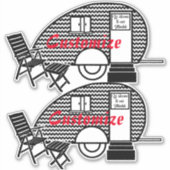 Tiny Teardrop Trailer Thunder_Cove Aufkleber (Vorderseite)