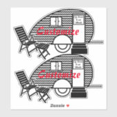 Tiny Teardrop Trailer Thunder_Cove Aufkleber (Blatt)