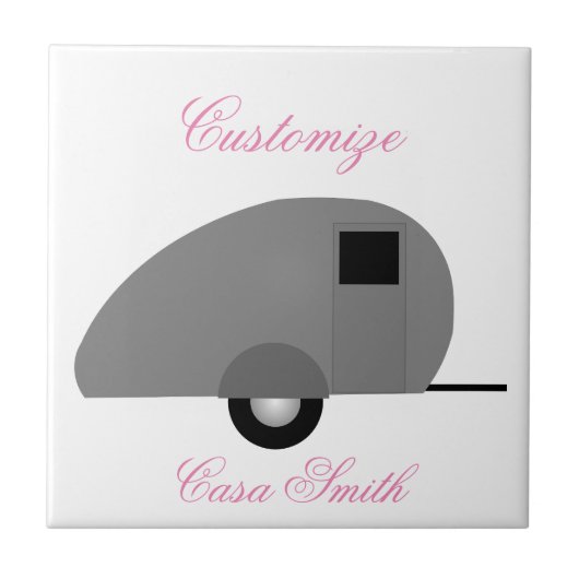 Tiny Teardrop Trailer Thunder_Cove Fliese (Vorderseite)