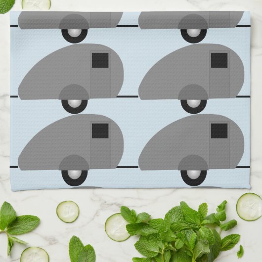 Tiny Teardrop Trailer Thunder_Cove Geschirrtuch (Gefaltet)