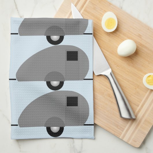 Tiny Teardrop Trailer Thunder_Cove Geschirrtuch (Viertel Falte)