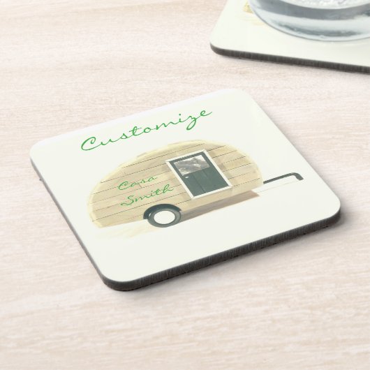 Tiny Teardrop Trailer Thunder_Cove Getränkeuntersetzer (Linke Seite)