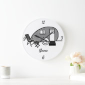 Tiny Teardrop Trailer Thunder_Cove Große Wanduhr (Zuhause)
