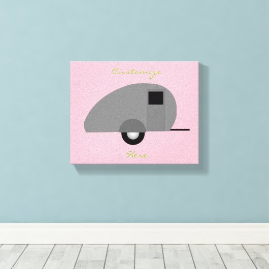 Tiny Teardrop Trailer Thunder_Cove Leinwanddruck (Insitu (Holzboden))