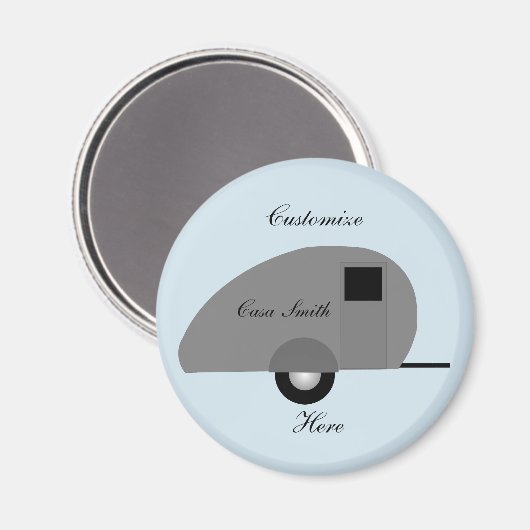 Tiny Teardrop Trailer Thunder_Cove Magnet (Vorderseite/Rückseite)