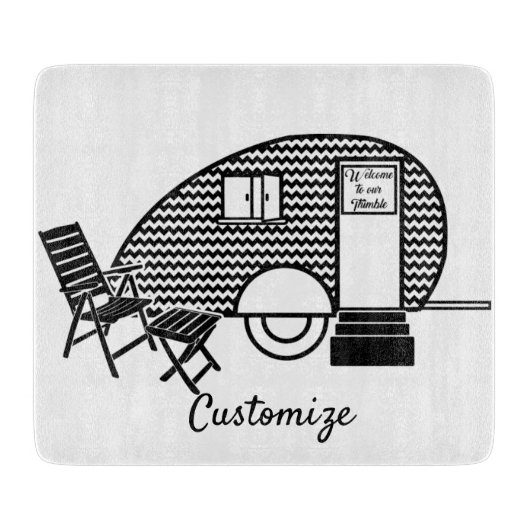 Tiny Teardrop Trailer Thunder_Cove Schneidebrett (Vorderseite)