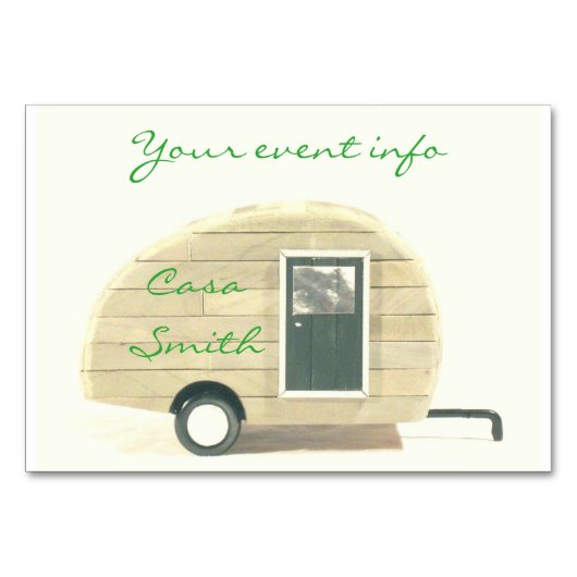 Tiny Teardrop Trailer Thunder_Cove Tischnummer (Vorderseite)