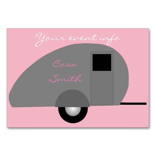 Tiny Teardrop Trailer Thunder_Cove Tischnummer (Vorderseite)