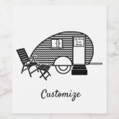Tiny Teardrop Trailer Thunder_Cove Weinetikett (Einzelnes Label)