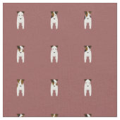 Tiny Terrier Jack Russell Hundsmuster, beliebig Stoff (Nahaufnahme)
