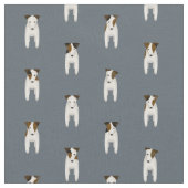 Tiny Terrier Jack Russells Musterschiefer Stoff (Nahaufnahme)
