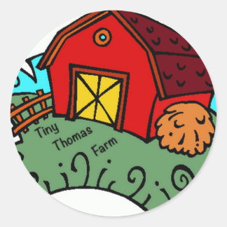 Tiny Thomas farm Runder Aufkleber