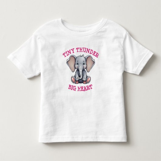 Tiny Thunder, Big Heart Kleinkind Tshirt (Vorderseite)